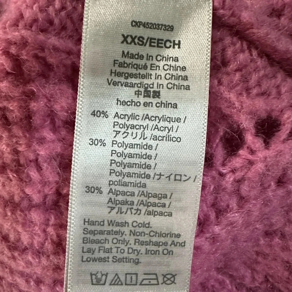 Madewell Blush Pink Charley Pullover Sweater Alpaca Blend Size XXS Super Soft!!! - Picture 7 of 8